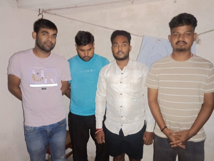 भिलाई में जुआ खेलते चार गिरफ्तार