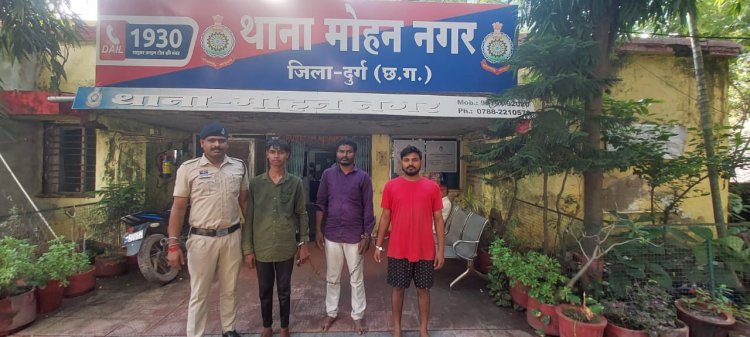 धारदार चाकू से दहशत फैलाने वाले चार आरोपियों को पुलिस ने भेजा जेल