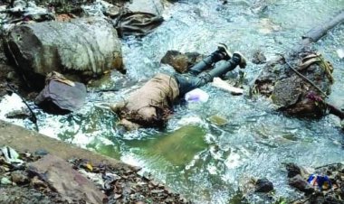 अंडरब्रिज के पास नाले में मिला कैफे कर्मी का शव