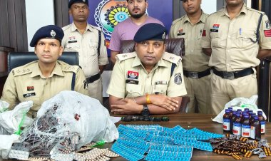 दुर्ग में नशे का सौदागर वैभव खंडेलवाल गिरफ्तार, हजारों नशीली गोलियां और सिरप बरामद