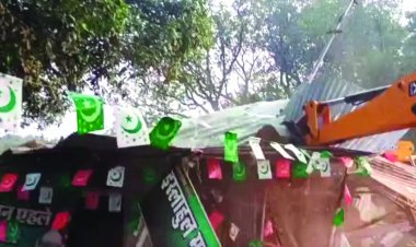 प्रशासन की बड़ी कार्रवाई, सरकारी जमीन से मदरसा और गौ औषधालय हटाया गया