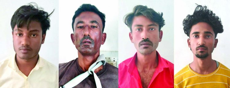 गौ हत्या मामले में शामिल 4 आरोपियों को भेजा गया सलाखों के पीछे