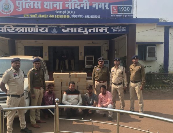 28 पेटी अवैध शराब परिवहन करते चार आरोपी गिरफ्तार, टाटा सफारी वाहन सहित कुल 4.74 लाख का माल जब्त