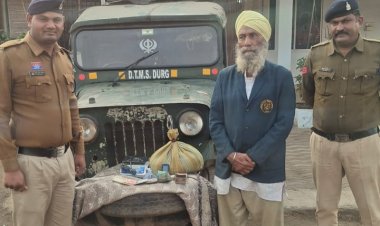 शिवनाथ नदी ब्रिज के नीचे जीप से बेच रहा था अफीम और डोडा चुरा,  जीप सहित कुल 1.81 लाख रुपए का माल जब्त