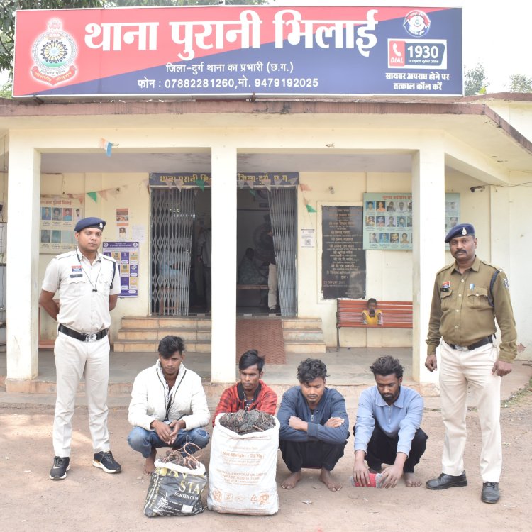 कॉपर वायर चुराने वाले गिरोह का पर्दाफाश, एक नाबालिग सहित 5 पुलिस की गिरफ्त में