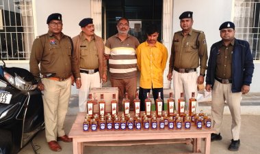 दीगर राज्यों से शराब तस्करी करने वाले दो आरोपी गिरफ्तार, बड़ी मात्रा में अंग्रेजी शराब जब्त