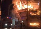 दुर्ग: इंदिरा मार्केट में जूता-चप्पल शोरूम में भीषण आग, 4 घंटे की मशक्कत के बाद काबू
