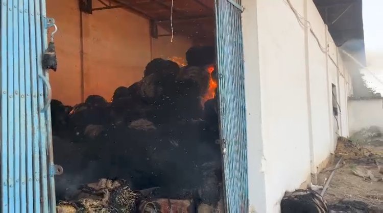 राइस मिल में भीषण आग, 20 गाड़ियों की मदद से 5 घंटे की मशक्कत के बाद पाया काबू