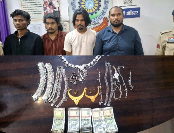 चोरी का फरार आरोपी गिरफ्तार, सोने-चांदी के जेवर और नकदी सहित कुल 14.77 लाख की संपत्ति जब्त