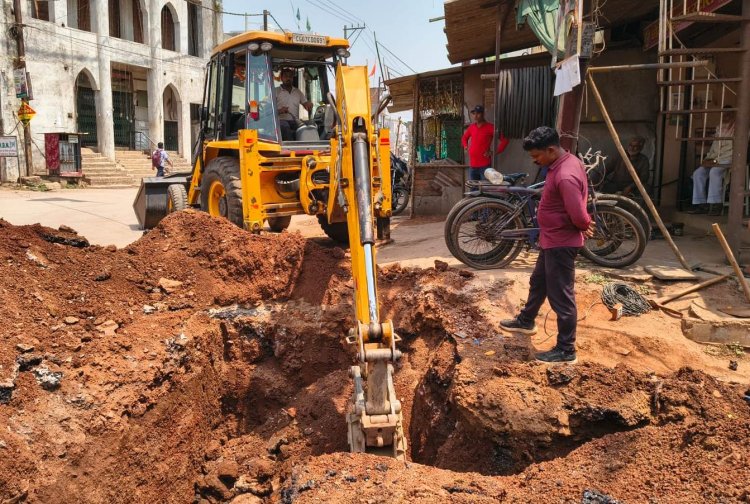 सुपेला में जल आपूर्ति सुधारने पाइपलाइन इंटरकनेक्शन