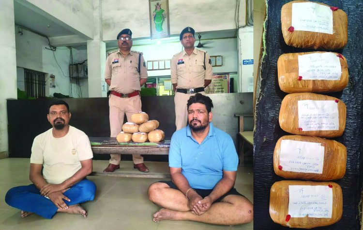 गांजा और नशीले इंजेक्शन के साथ 5 आरोपी गिरफ्तार