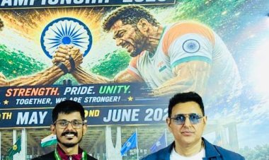 राष्ट्रीय पंजा कुश्ती में भिलाई के हर्ष कोडियार का जलवा, जीता स्वर्ण पदक