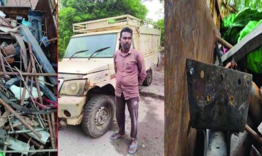 ऑपरेशन प्रहार के तहत बड़ी कार्रवाई, 2.85 टन अवैध कबाड़ और पिकअप वाहन जब्त