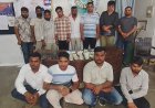 दुर्ग में जुए के अड्डे पर पुलिस का बड़ा छापा, 12 जुआरी गिरफ्तार, ₹9.04 लाख नकद जब्त