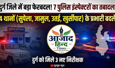 छत्तीसगढ़ पुलिस में बड़ा फेरबदल, दुर्ग जिले के 7 इंस्पेक्टरों का तबादला