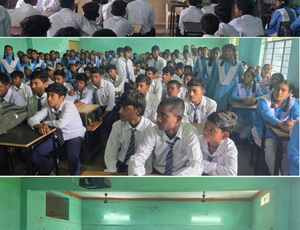 स्कूल पहुंची धमतरी पुलिस, विद्यार्थियों को दिया सुरक्षित जीवन का पाठ