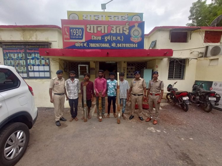 10 घंटे में 3 चोरी का खुलासा, 5 आरोपी गिरफ्तार