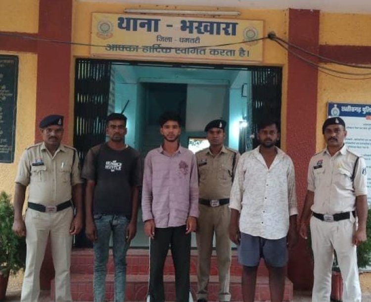 चाकू की नोक पर लूट का खुलासा, तीन आरोपी गिरफ्तार, एक नाबालिग भी शामिल