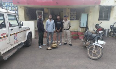 24 घंटे में घर चोरी का खुलासा, 3 आरोपी गिरफ्तार, मोटरसाइकिल समेत चोरी का सामान बरामद