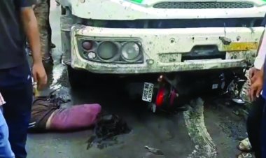 कोयला लदे ट्रक ने बाइक को मारी टक्कर, युवती की मौत; युवक गंभीर