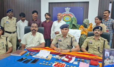 नकली सोने की पत्तियां असली बताकर ज्वेलर्स से 19.32 लाख की ठगी,  दुर्ग जिले में 2 महिलाएं सहित राजस्थान के 6 आरोपी गिरफ्तार