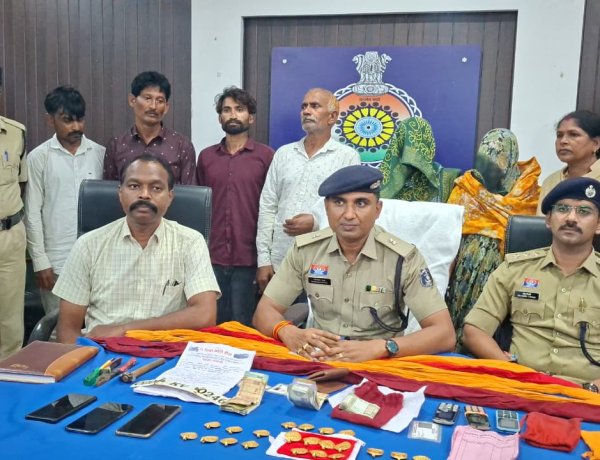 नकली सोने की पत्तियां असली बताकर ज्वेलर्स से 19.32 लाख की ठगी,  दुर्ग जिले में 2 महिलाएं सहित राजस्थान के 6 आरोपी गिरफ्तार
