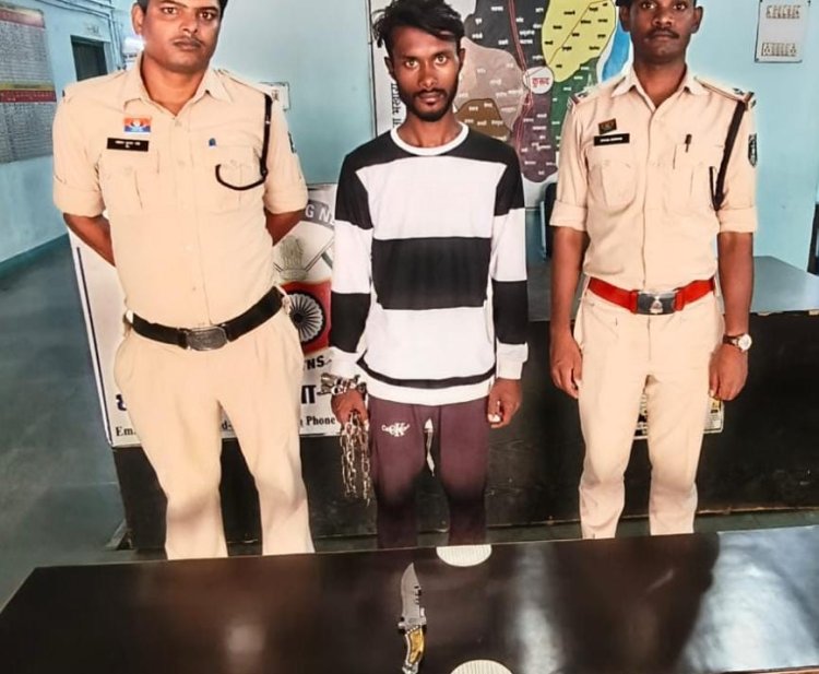 राइस मिल में युवती पर धारदार हथियार से हमला, पुलिस ने चाकू किया बरामद; आरोपी जेल भेजा गया