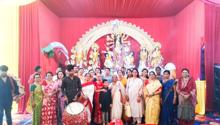 रबिन्द्र निकेतन कालीबाड़ी में 40वां दुर्गोत्सव, सप्तमी को उमड़े श्रद्धालु
